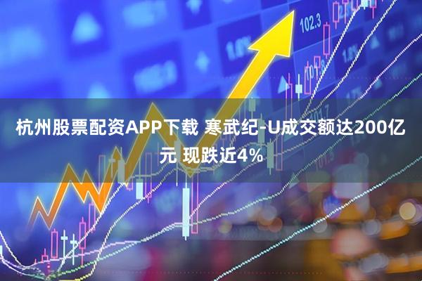 杭州股票配资APP下载 寒武纪-U成交额达200亿元 现跌近4%